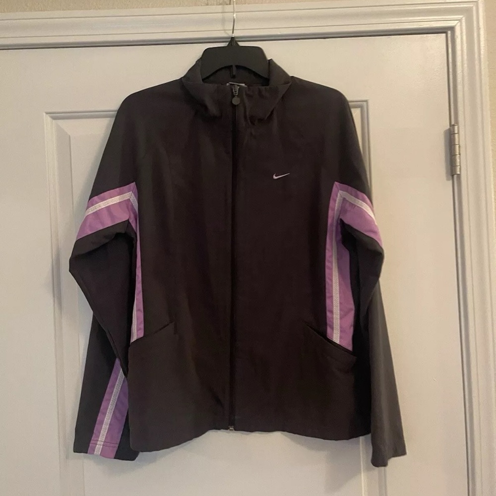 Vintage Gray Nike Rain Jacket Windbreaker RN# 56323 CA# 05553  Size L